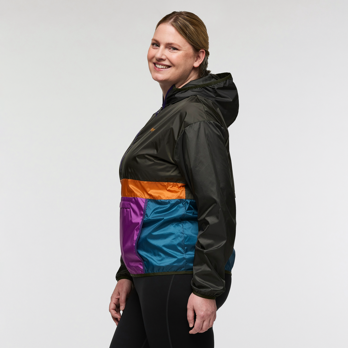 Teca Half-Zip Windbreaker - Women's, Tree Frog, Model Nicole