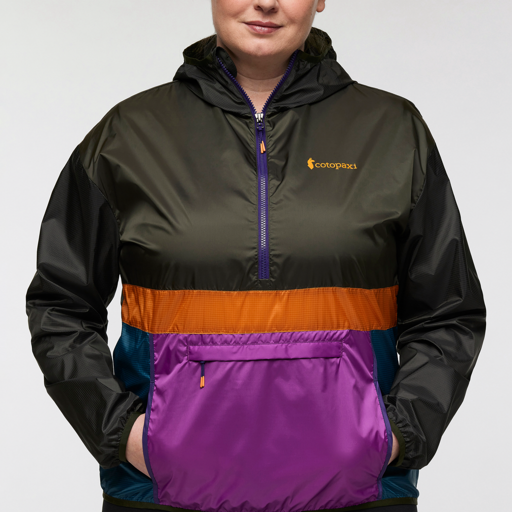 Teca Half-Zip Windbreaker - Women's, Tree Frog, Model Nicole