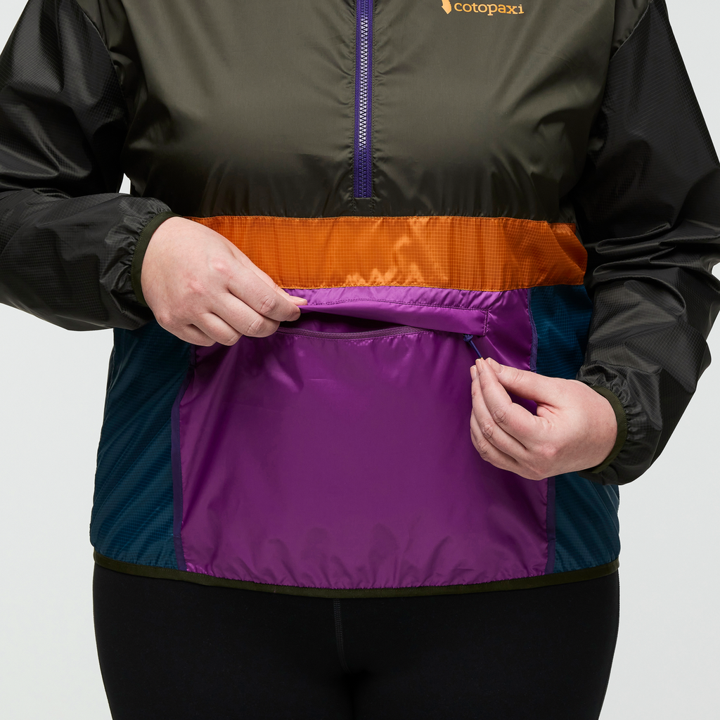 Teca Half-Zip Windbreaker - Women's, Tree Frog, Model Nicole