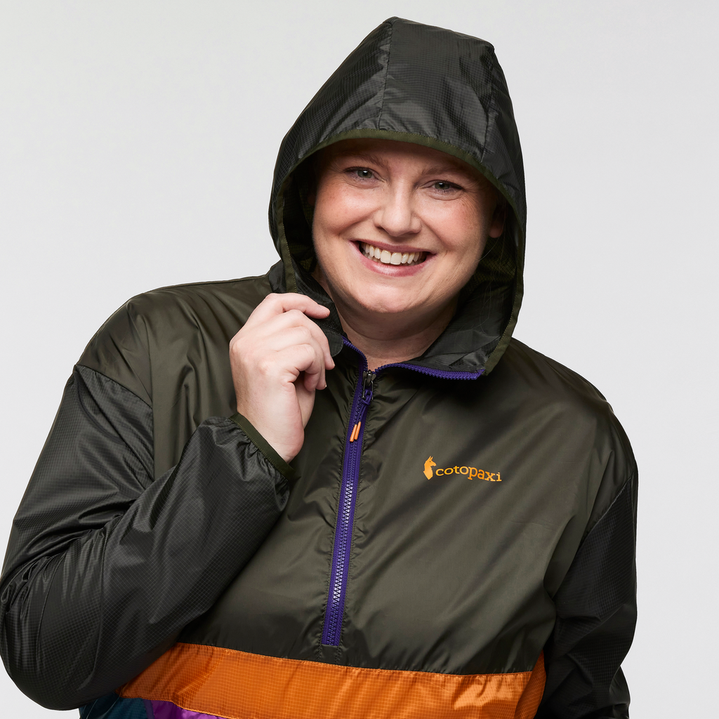 Teca Half-Zip Windbreaker - Women's, Tree Frog, Model Nicole