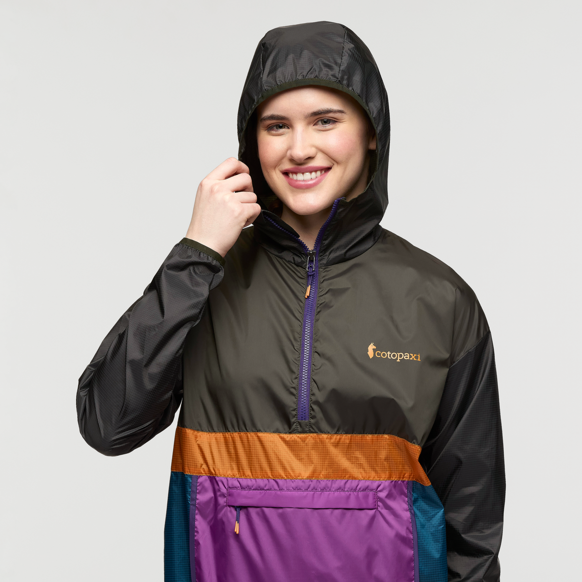 Teca Half-Zip Windbreaker - Women's, Tree Frog, Model Kathleen