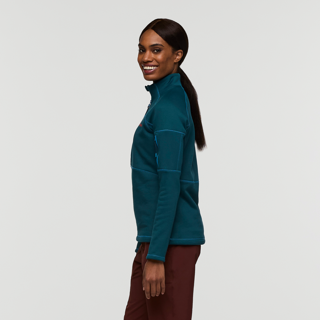Tempa Fleece Half-Zip Pullover - Women's, Abyss, Model Sydney