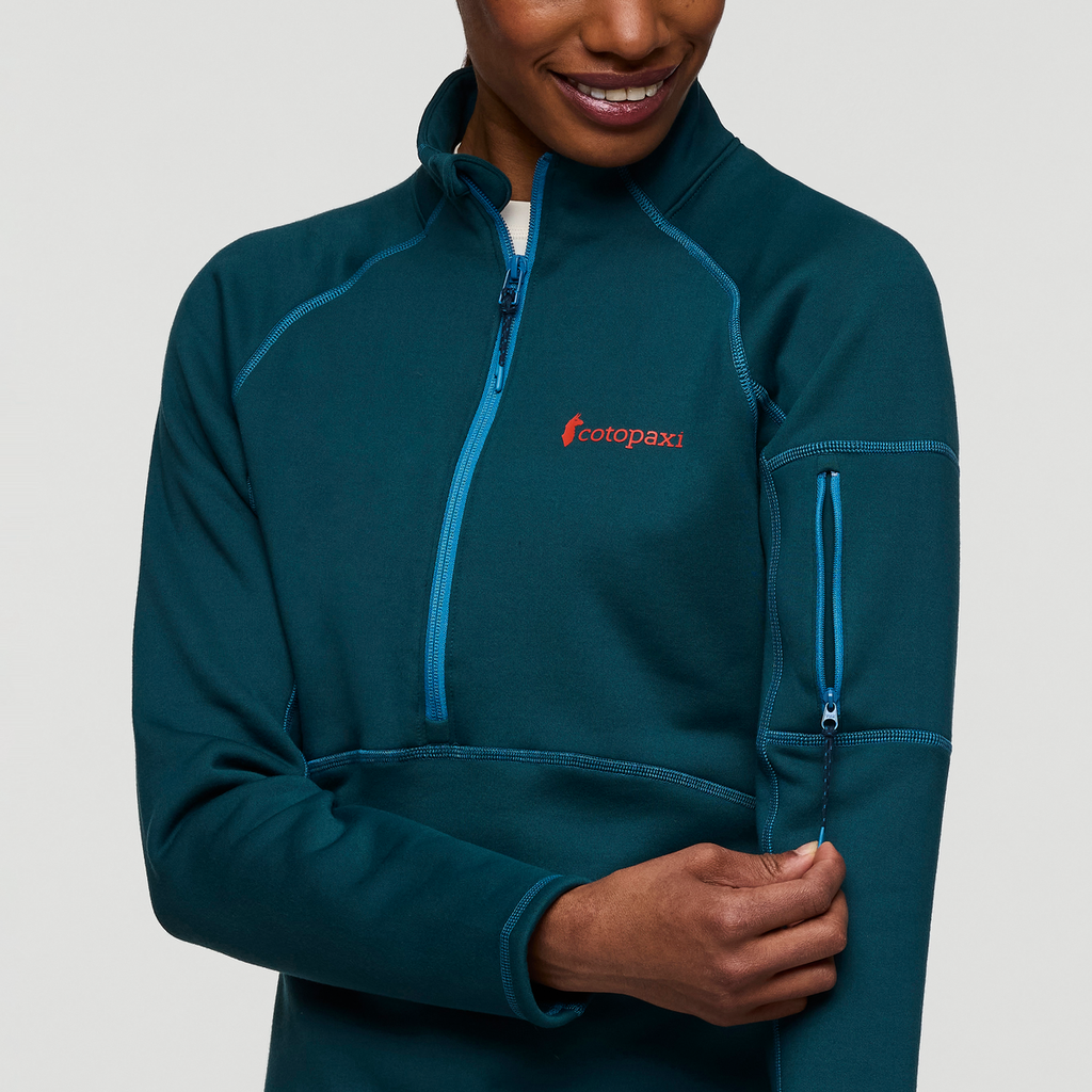 Tempa Fleece Half-Zip Pullover - Women's, Abyss, Model Sydney