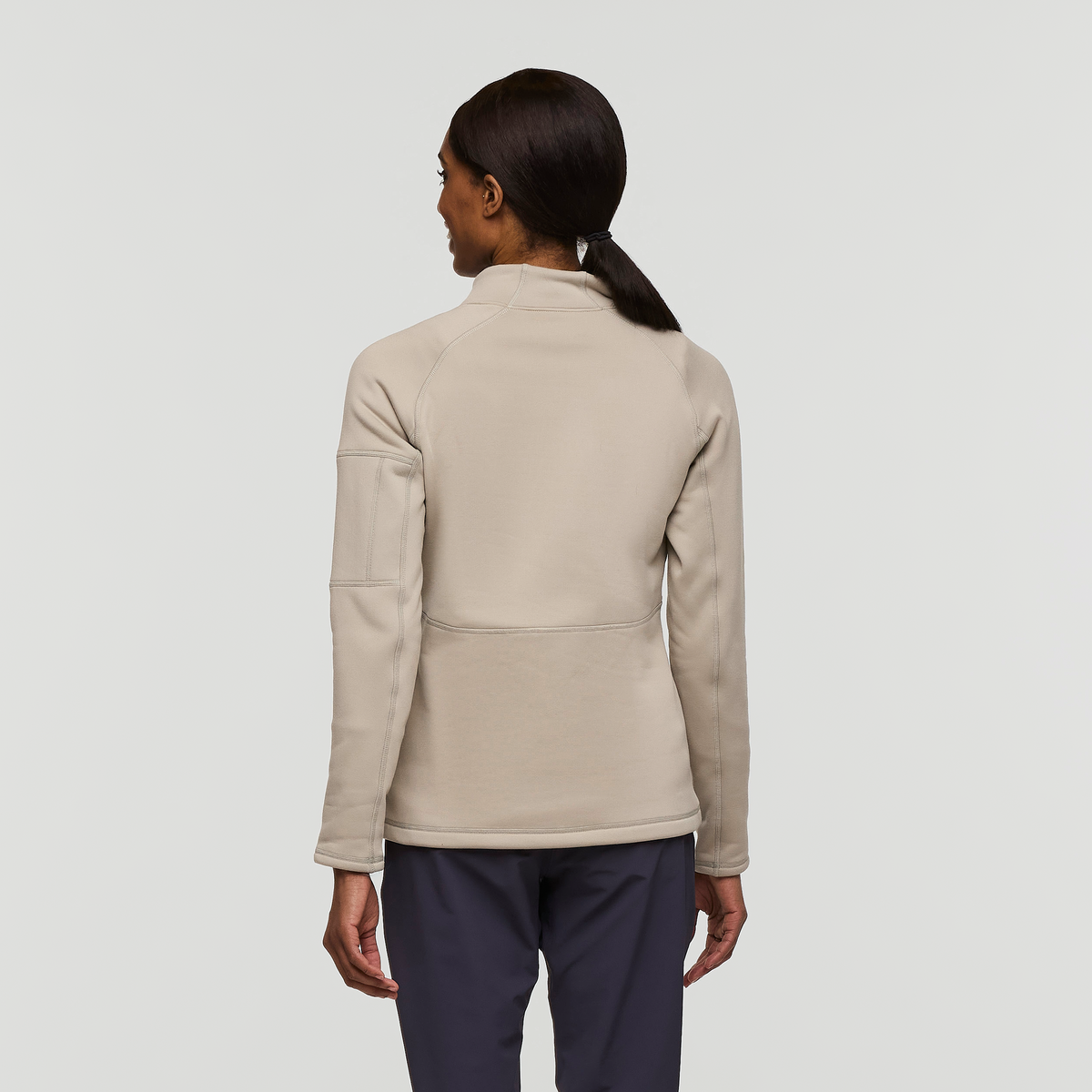 Tempa Fleece Half-Zip Pullover - Women's, Pebble, Model Sydney