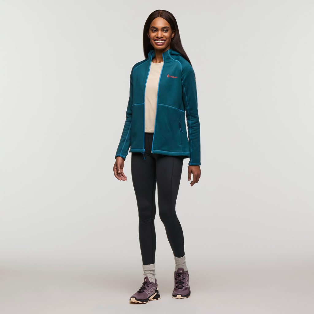Tempa Fleece Hooded Jacket - Women's, Abyss, Model Sydney