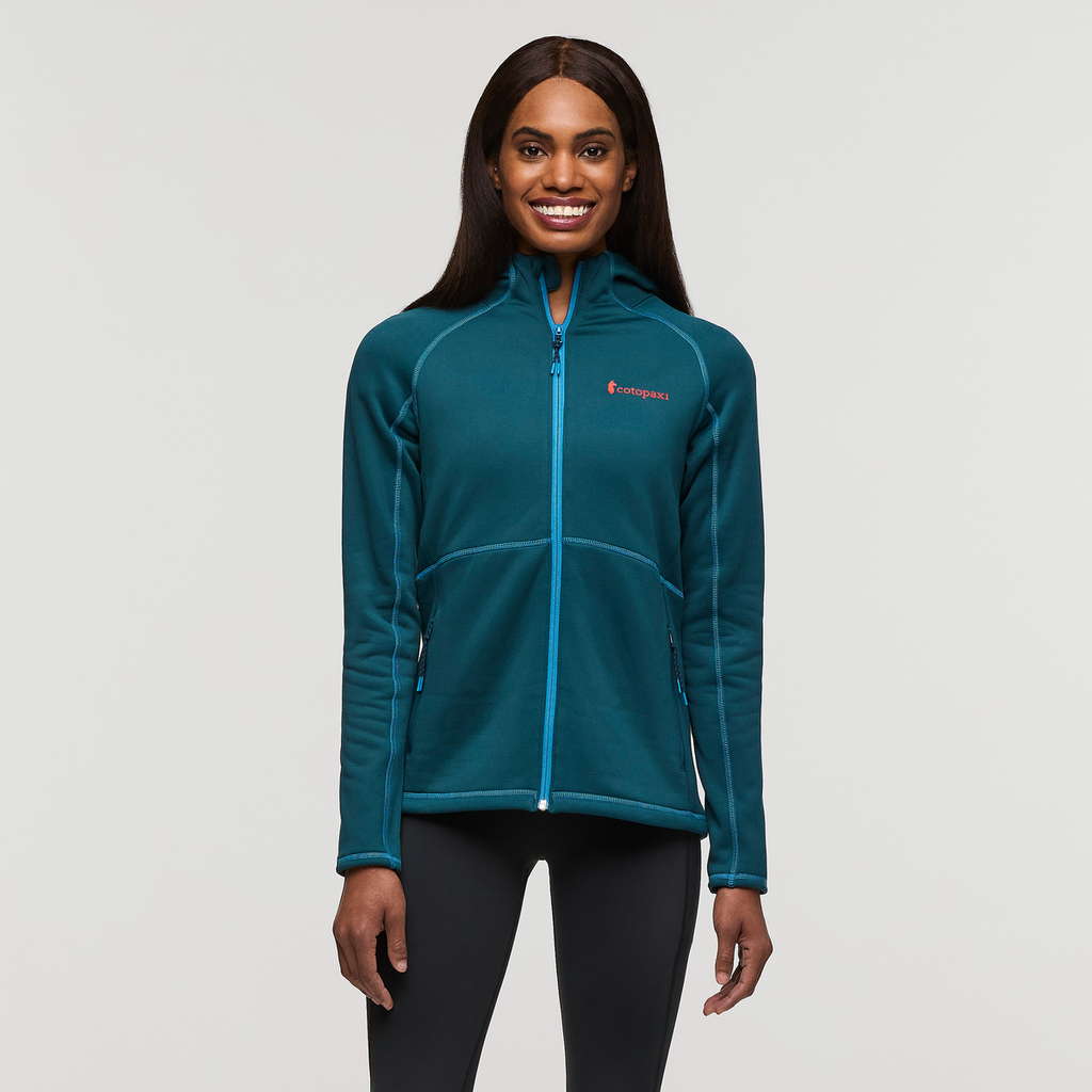 Tempa Fleece Hooded Jacket - Women's, Abyss, Model Sydney