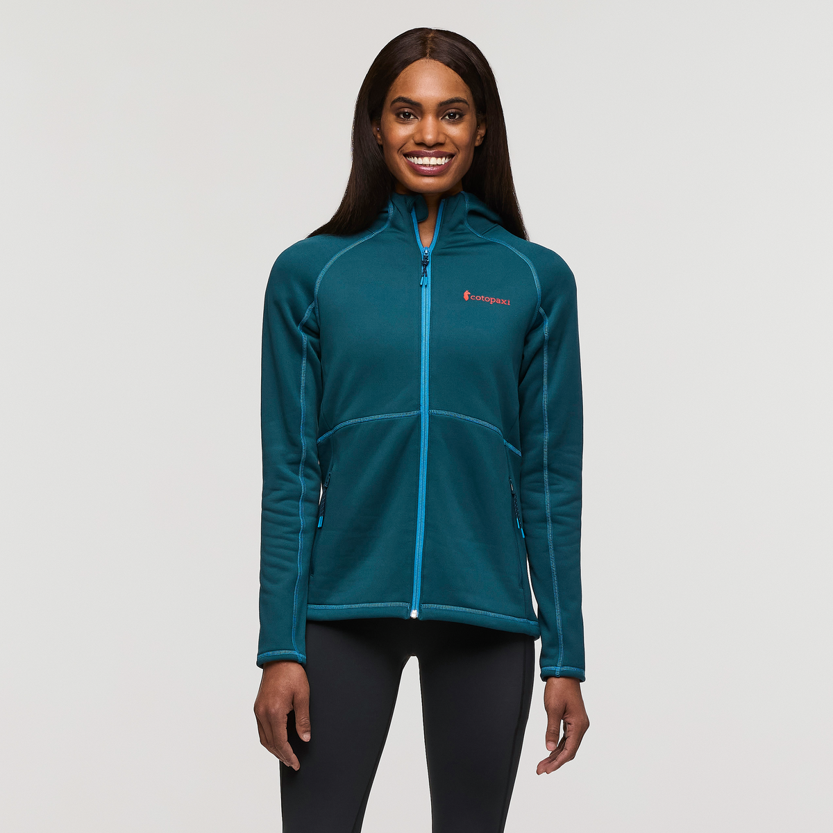 Tempa Fleece Hooded Jacket - Women's, Abyss, Model Sydney