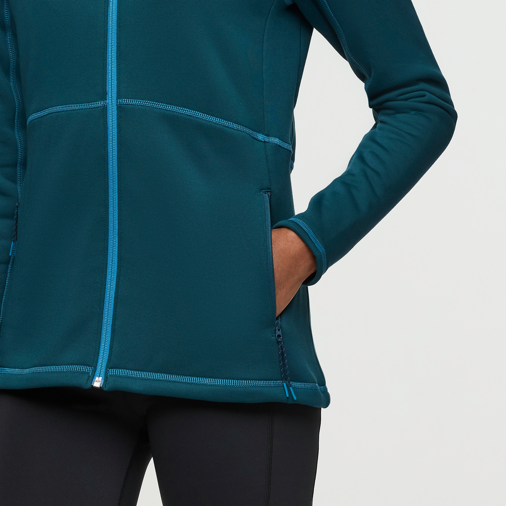 Tempa Fleece Hooded Jacket - Women's, Abyss, Model Sydney