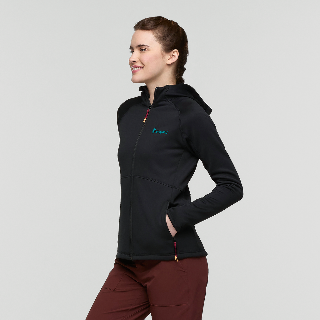 Tempa Fleece Hooded Jacket - Women's, Cotopaxi Black, Model Kathleen