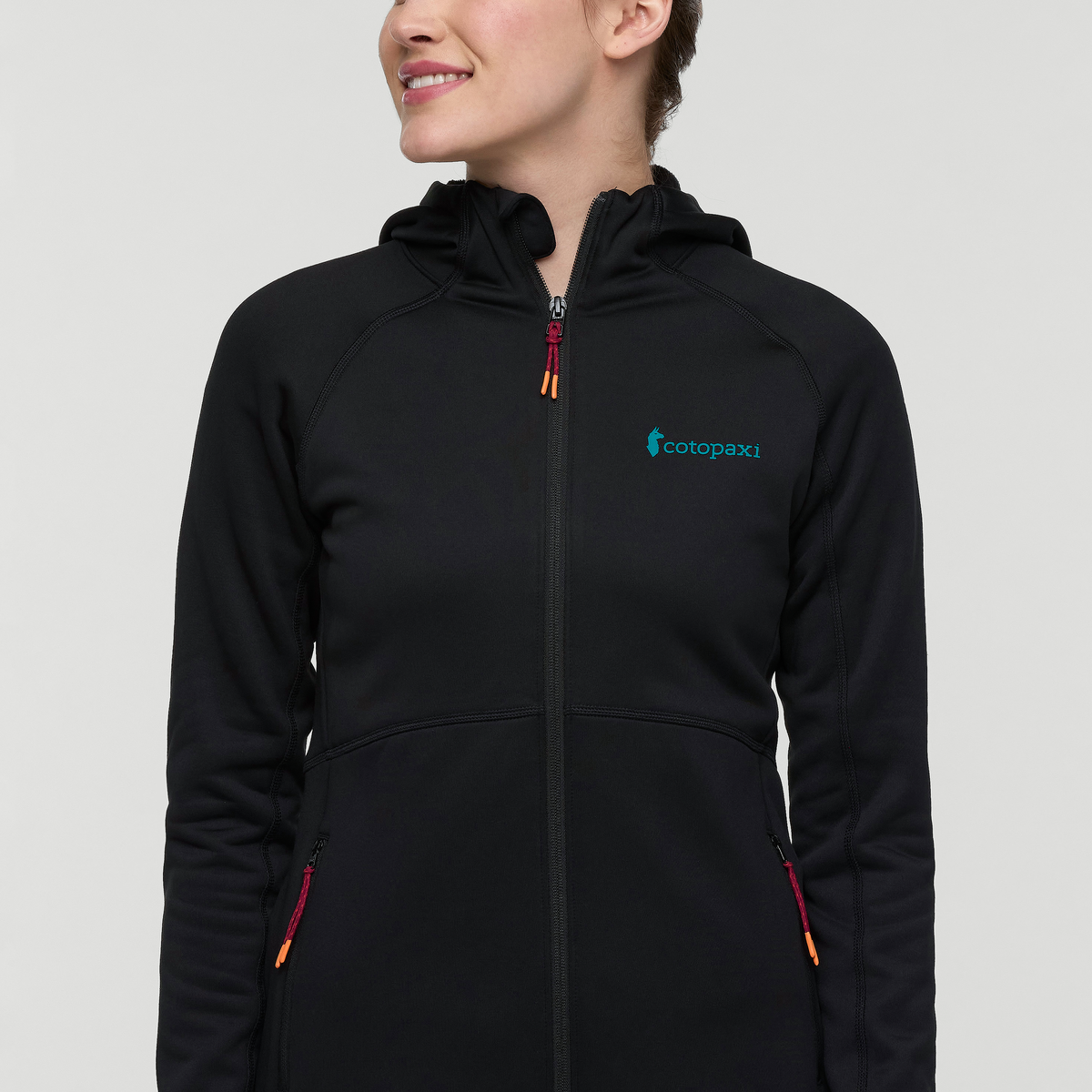 Tempa Fleece Hooded Jacket - Women's, Cotopaxi Black, Model Kathleen