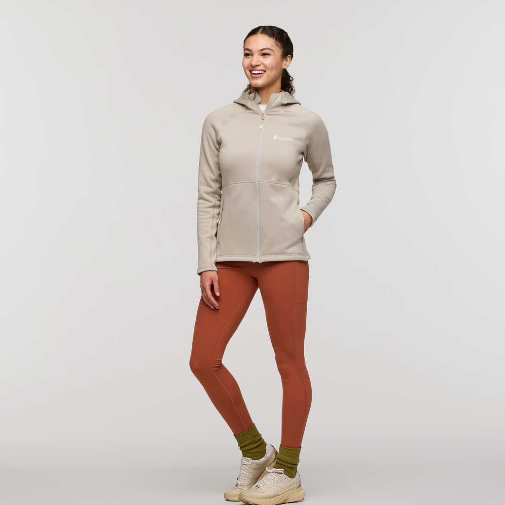 Tempa Fleece Hooded Jacket - Women's, Pebble, Model London