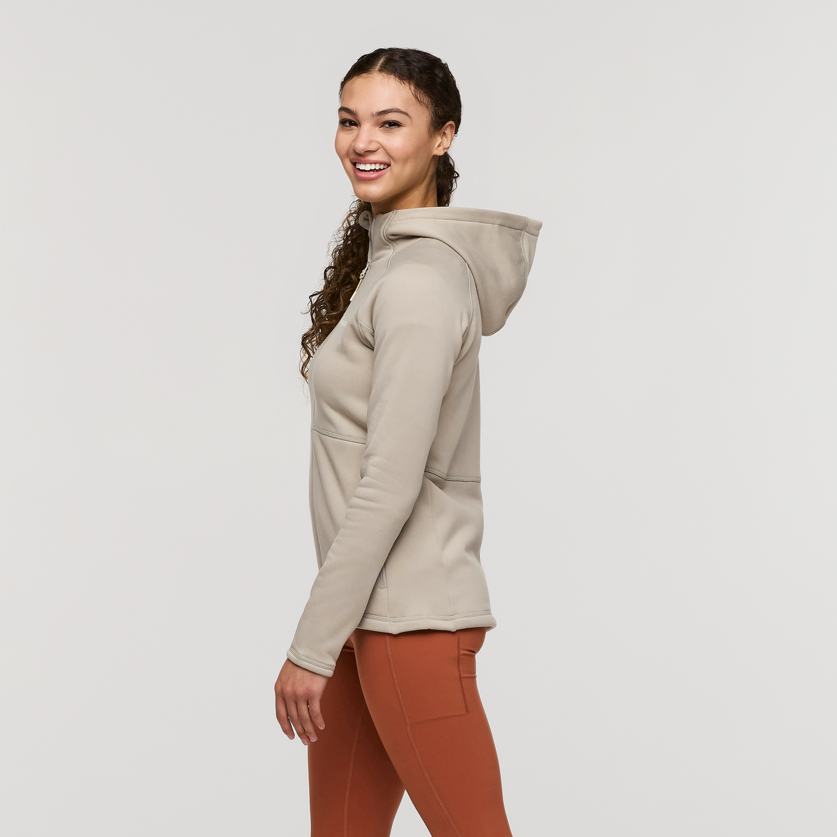Tempa Fleece Hooded Jacket - Women's, Pebble, Model London