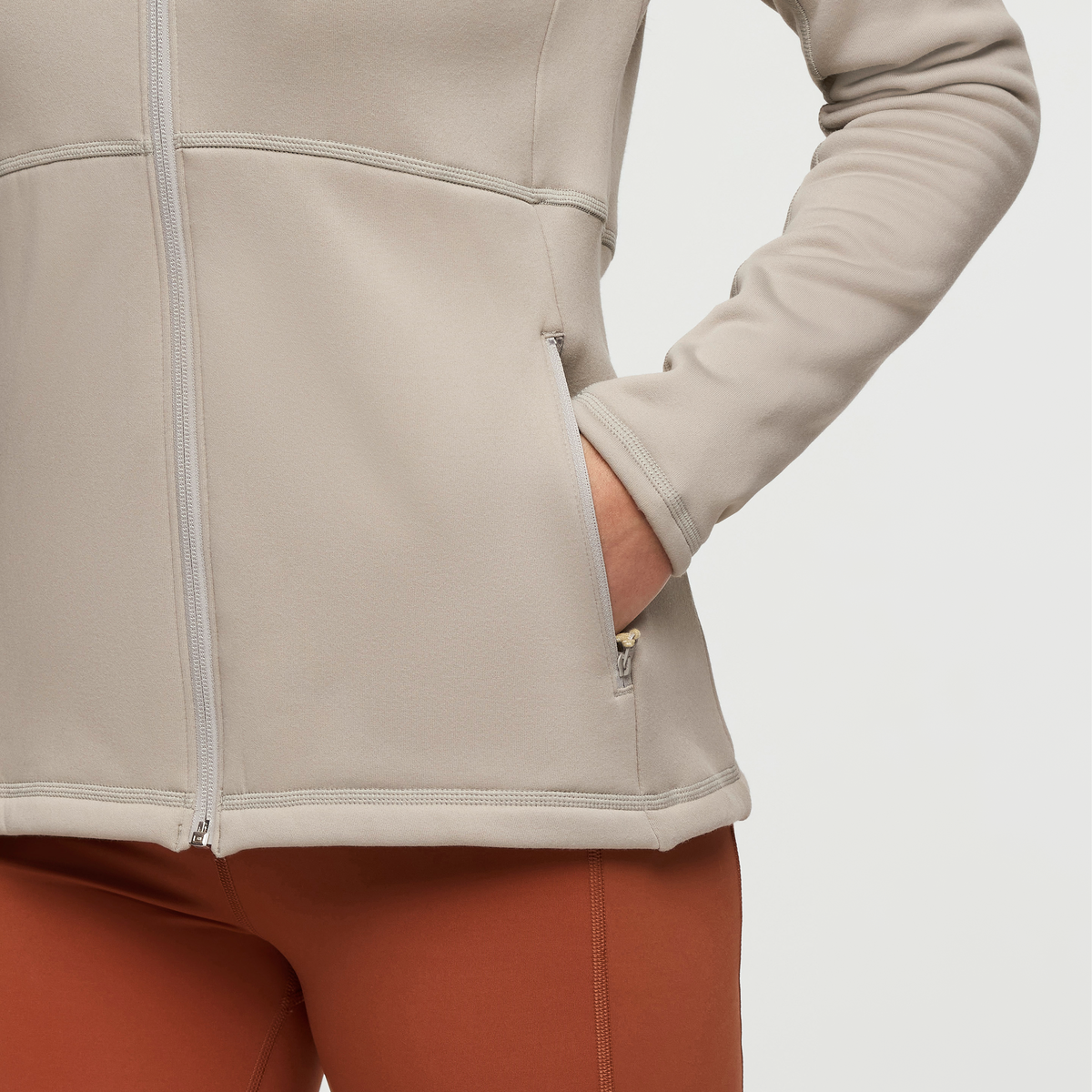 Tempa Fleece Hooded Jacket - Women's, Pebble, Model London