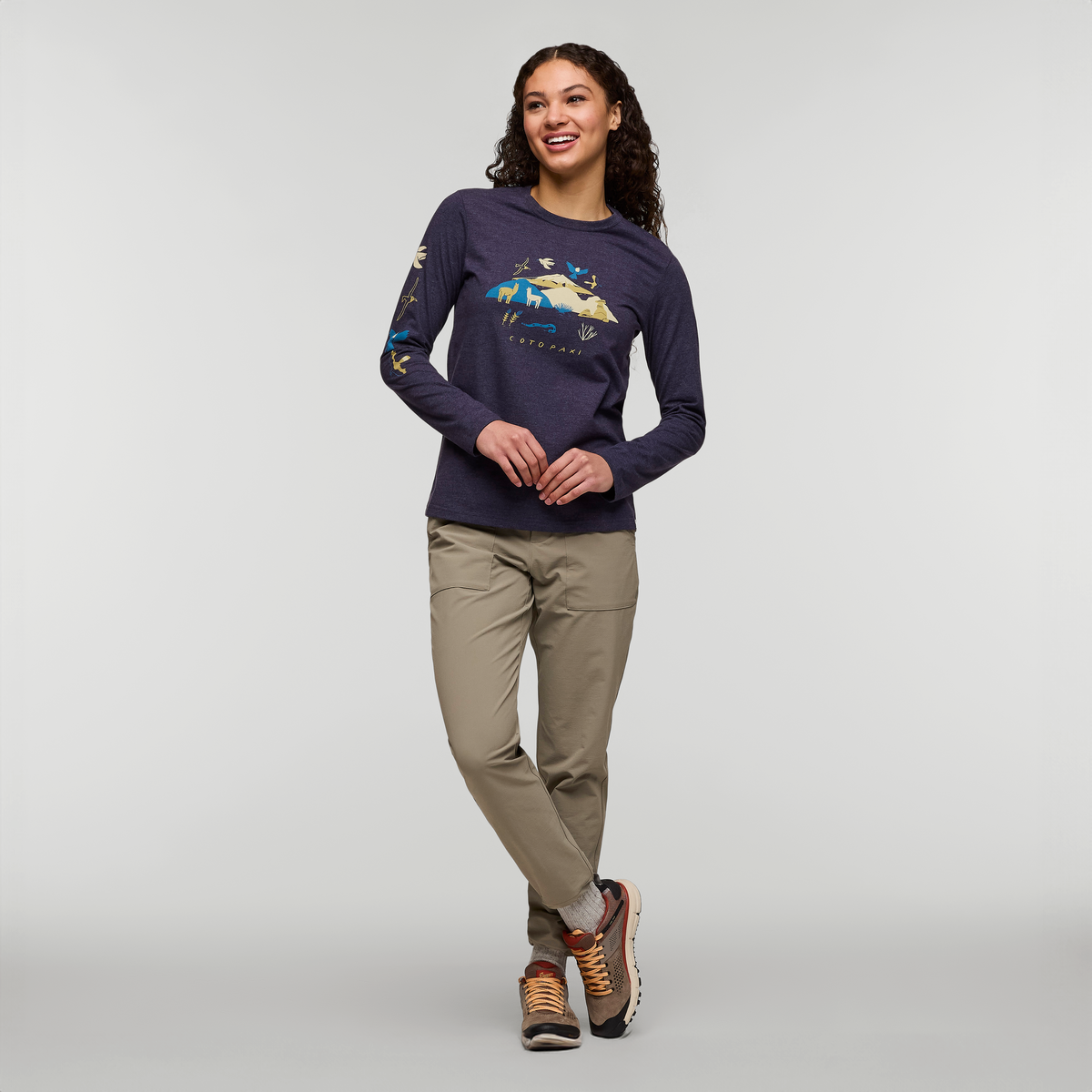 The Solstice Long-Sleeve T-Shirt - Women's, Maritime, Model London