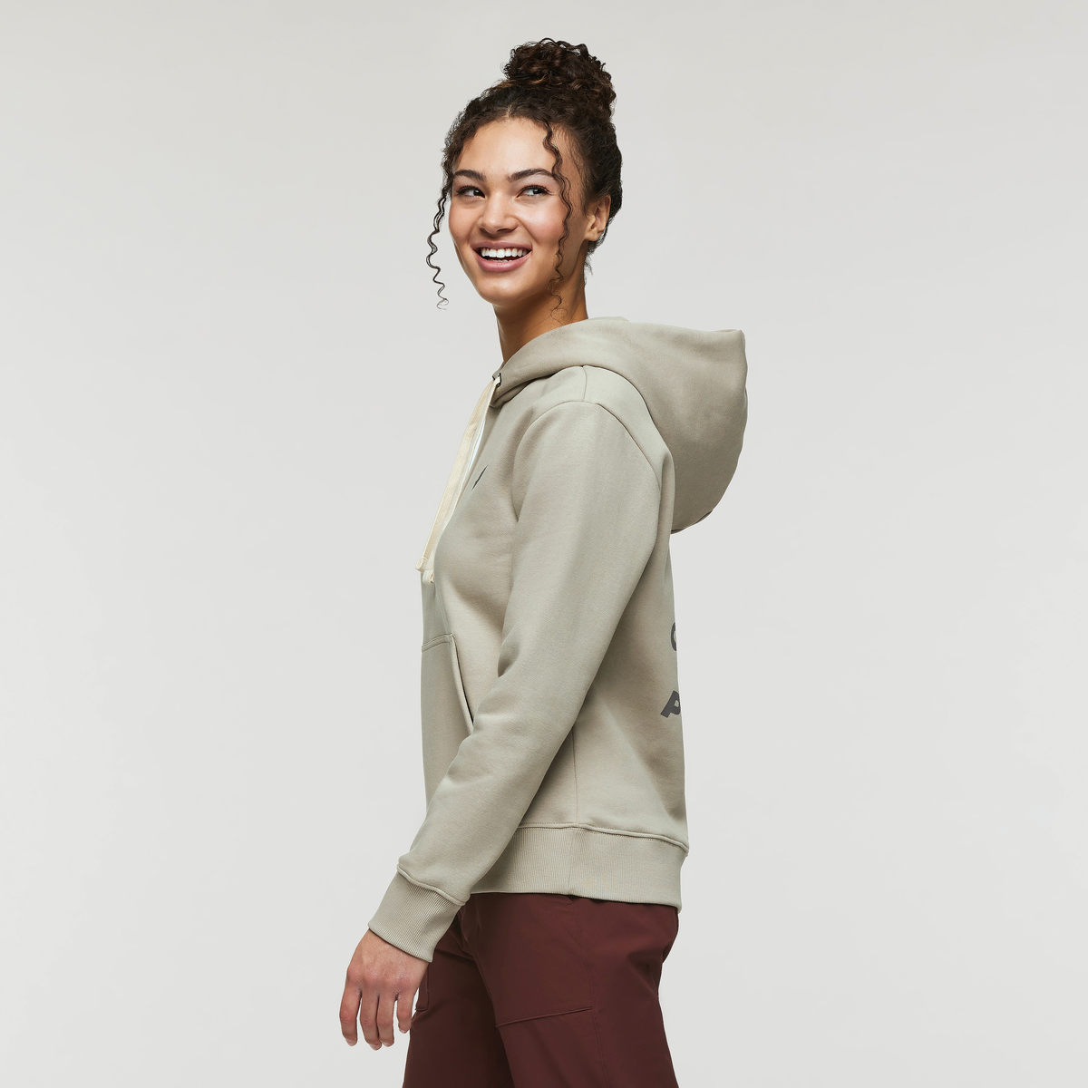 Up and Up Pullover Hoodie - Women's, Pebble, Model London