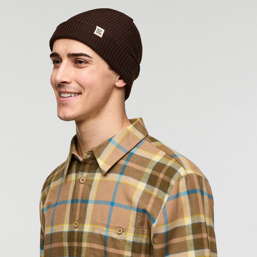 Wharf Beanie, Coffee, Detail