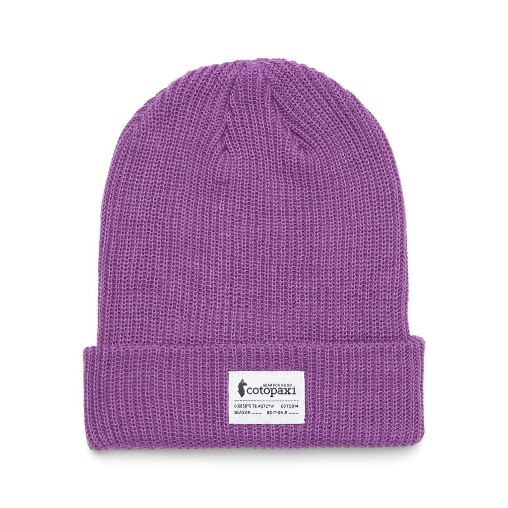 Wharf Beanie - Cotopaxi Patch, Mauve, Detail