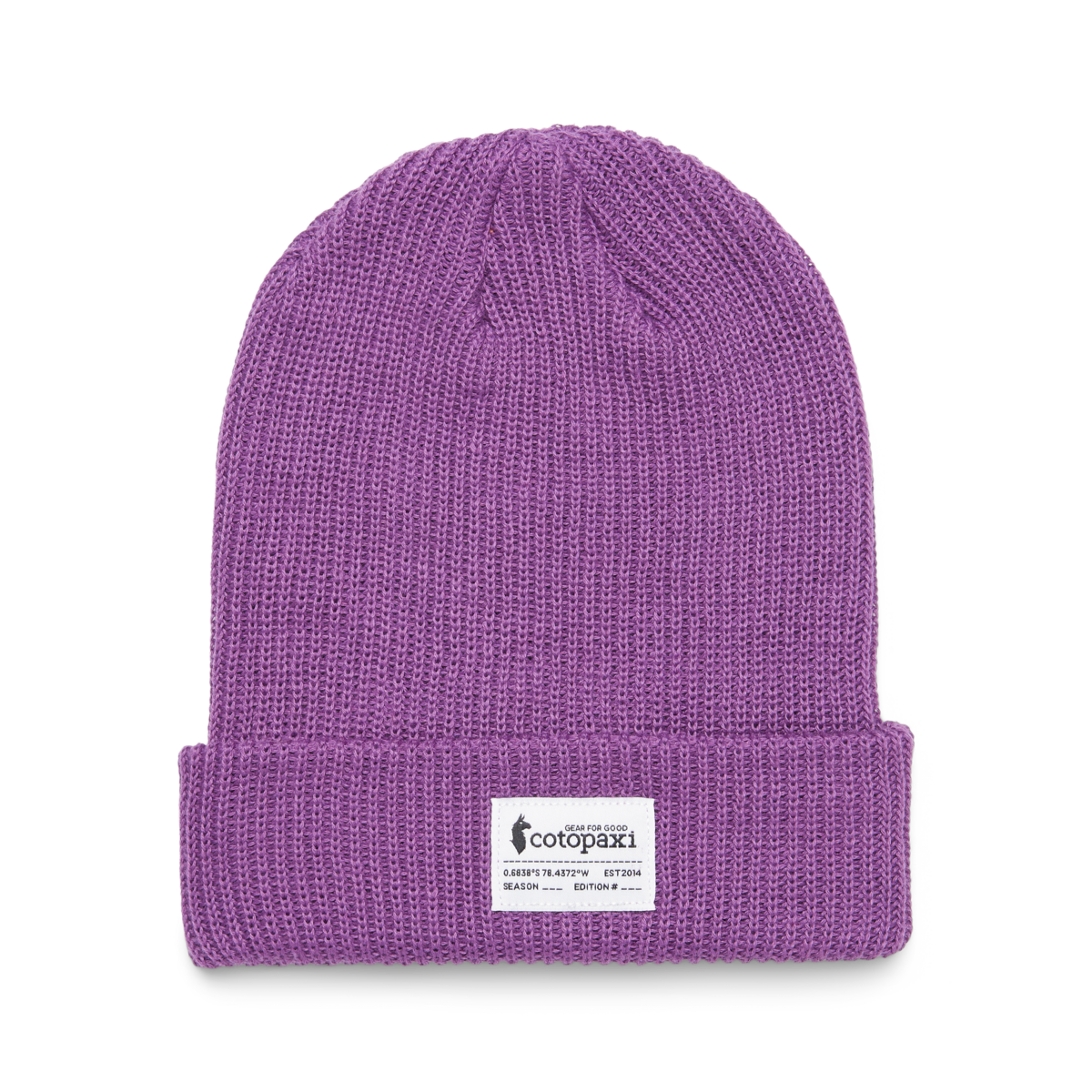 Wharf Beanie - Cotopaxi Patch, Mauve, Detail