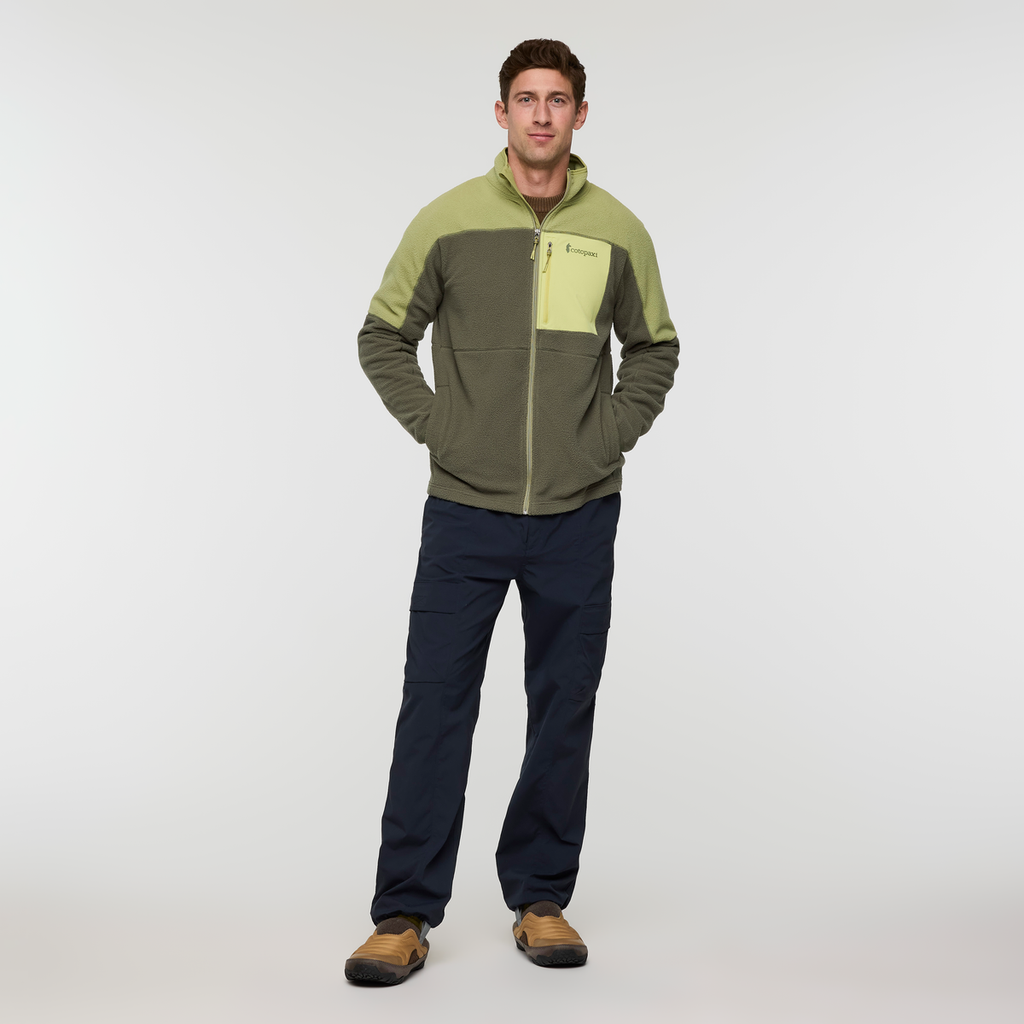Abrazo Fleece Full-Zip Jacket - Men's, Seed/Fatigue, Model Jackson