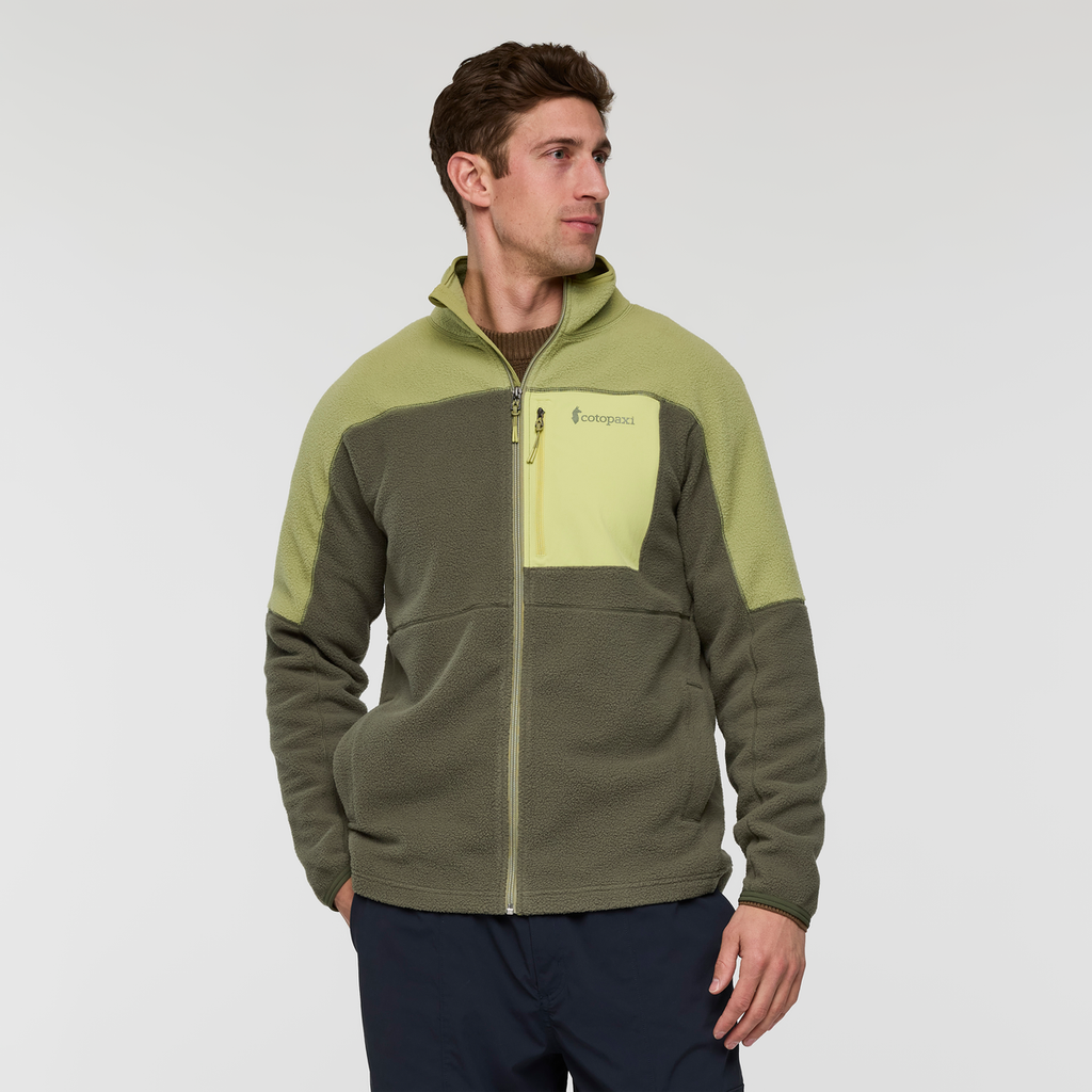 Abrazo Fleece Full-Zip Jacket - Men's, Seed/Fatigue, Model Jackson