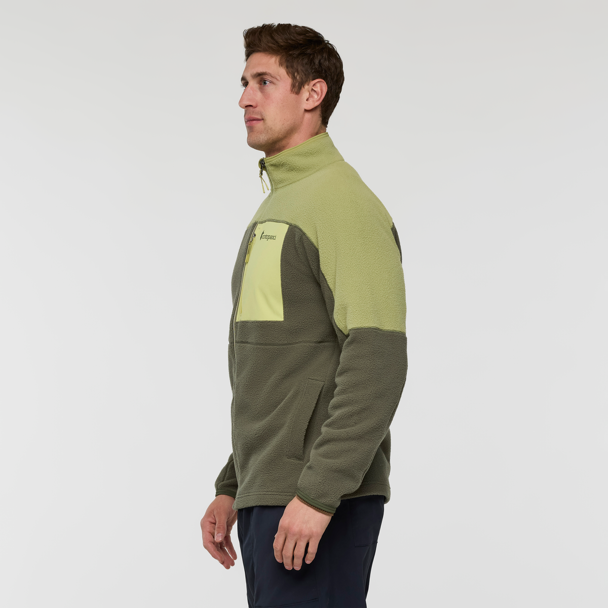 Abrazo Fleece Full-Zip Jacket - Men's, Seed/Fatigue, Model Jackson