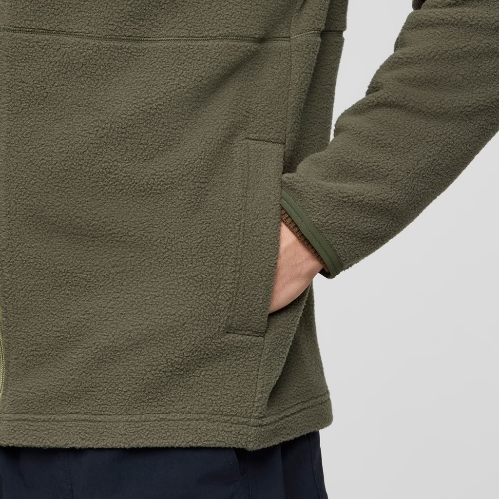 Abrazo Fleece Full-Zip Jacket - Men's, Seed/Fatigue, Model Jackson