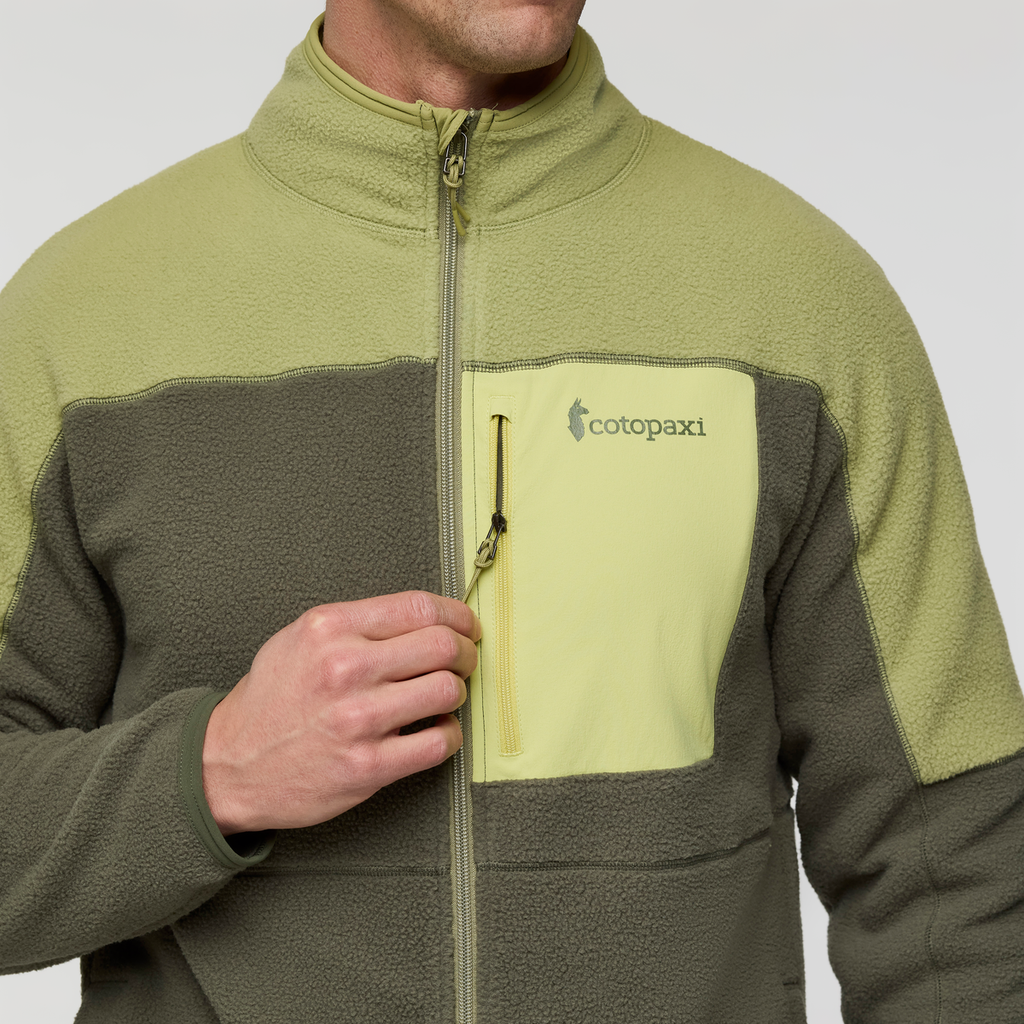 Abrazo Fleece Full-Zip Jacket - Men's, Seed/Fatigue, Model Jackson