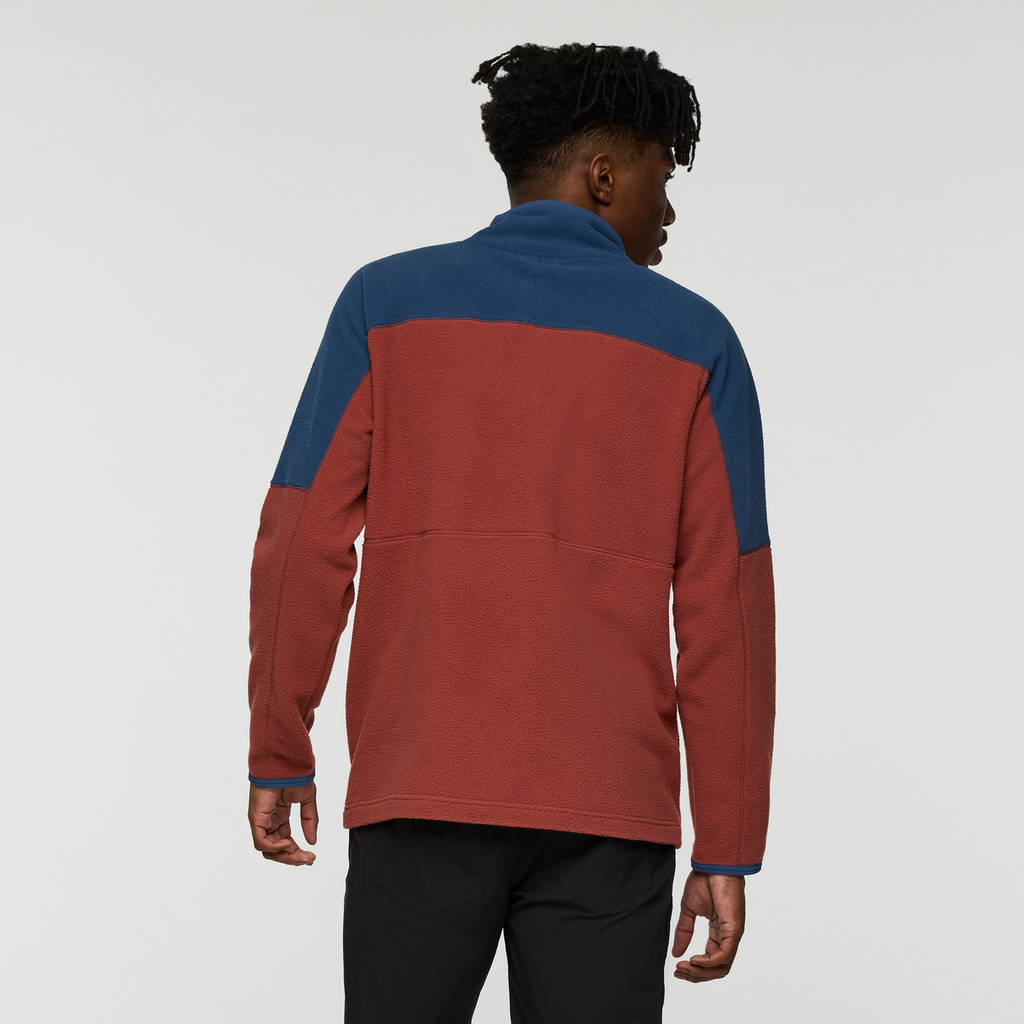 Abrazo Fleece Half-Zip Jacket - Men's, Deep Sea/Nutmeg, Model Nicolas