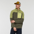 Abrazo Fleece Half-Zip Jacket - Men's, Seed/Fatigue, Model Jackson