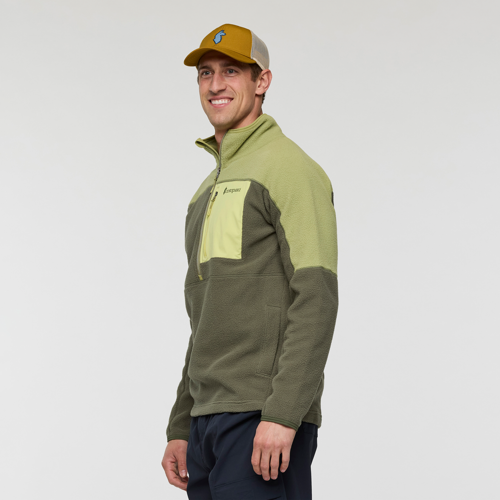 Abrazo Fleece Half-Zip Jacket - Men's, Seed/Fatigue, Model Jackson