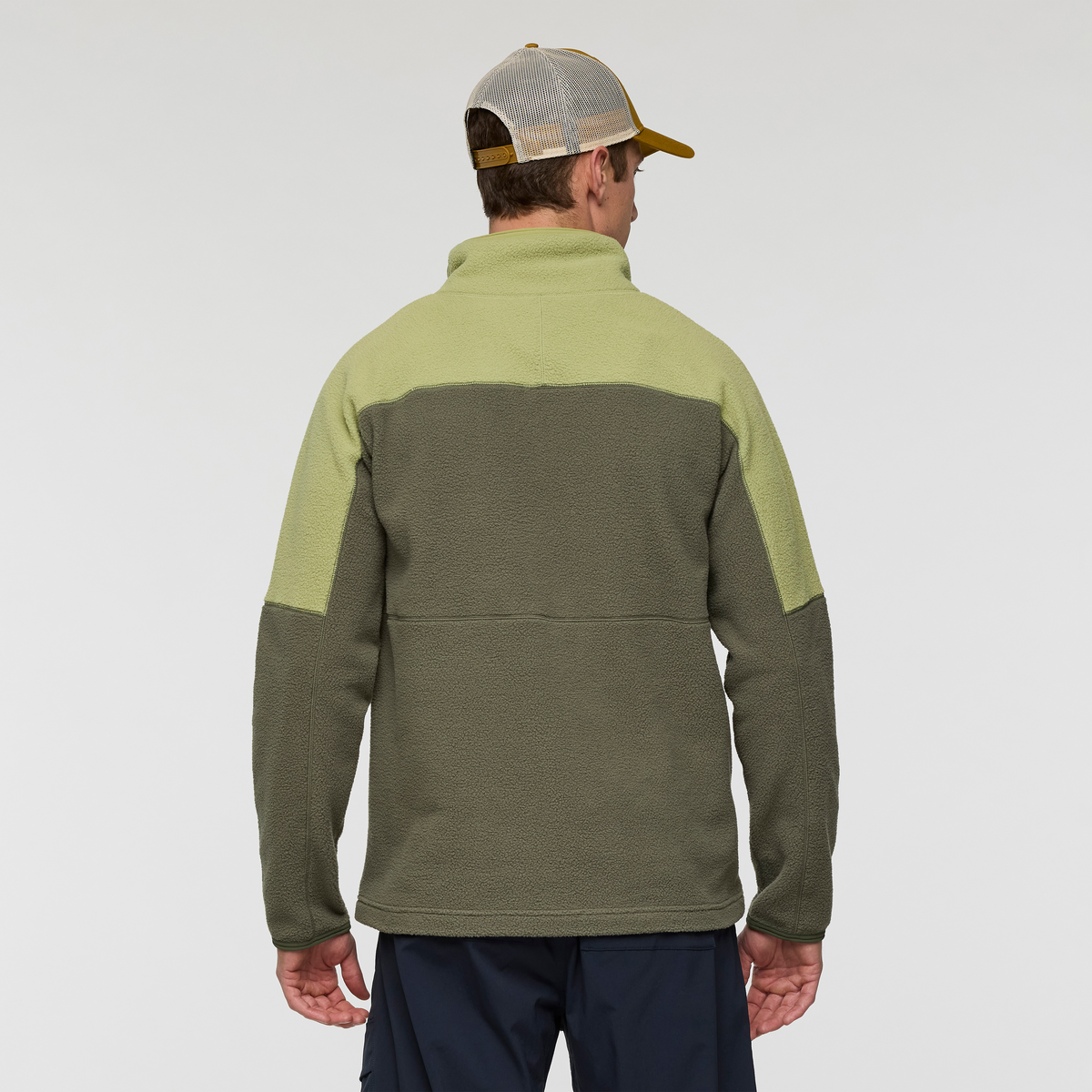 Abrazo Fleece Half-Zip Jacket - Men's, Seed/Fatigue, Model Jackson