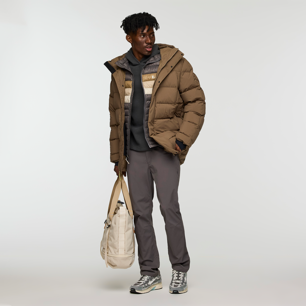 Alivio Down Parka - Men's, Dune, Model Nicolas