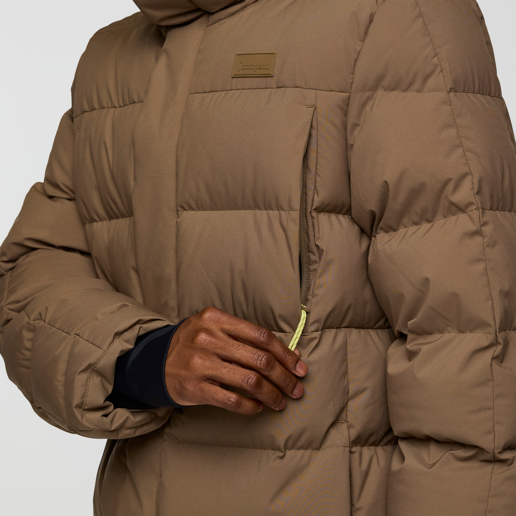 Alivio Down Parka - Men's, Dune, Model Nicolas
