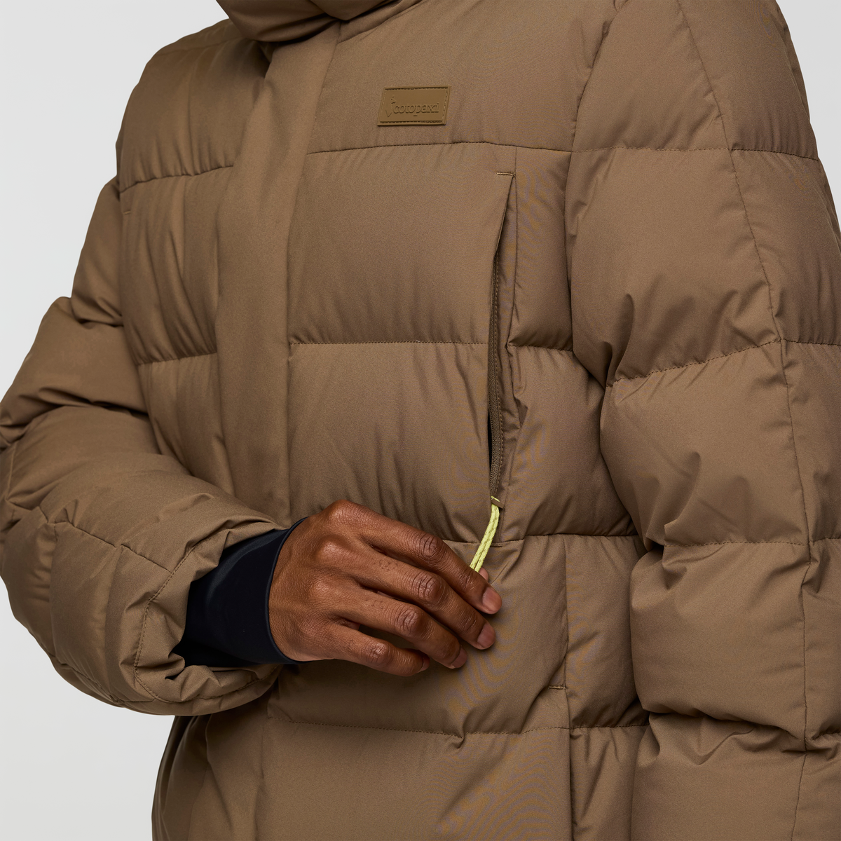 Alivio Down Parka - Men's, Dune, Model Nicolas