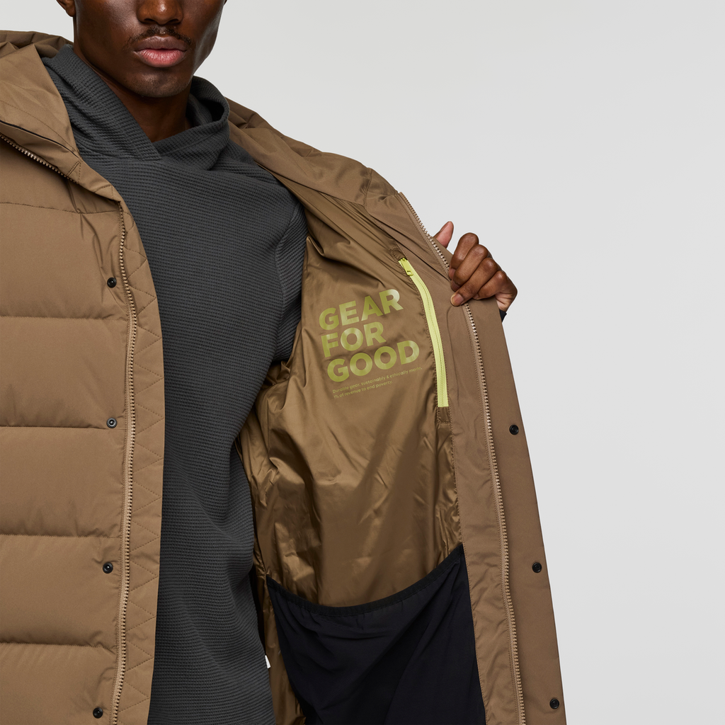 Alivio Down Parka - Men's, Dune, Model Nicolas