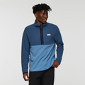 Amado Fleece Pullover - Men's, Deep Sea/Fjord, Model Nicolas