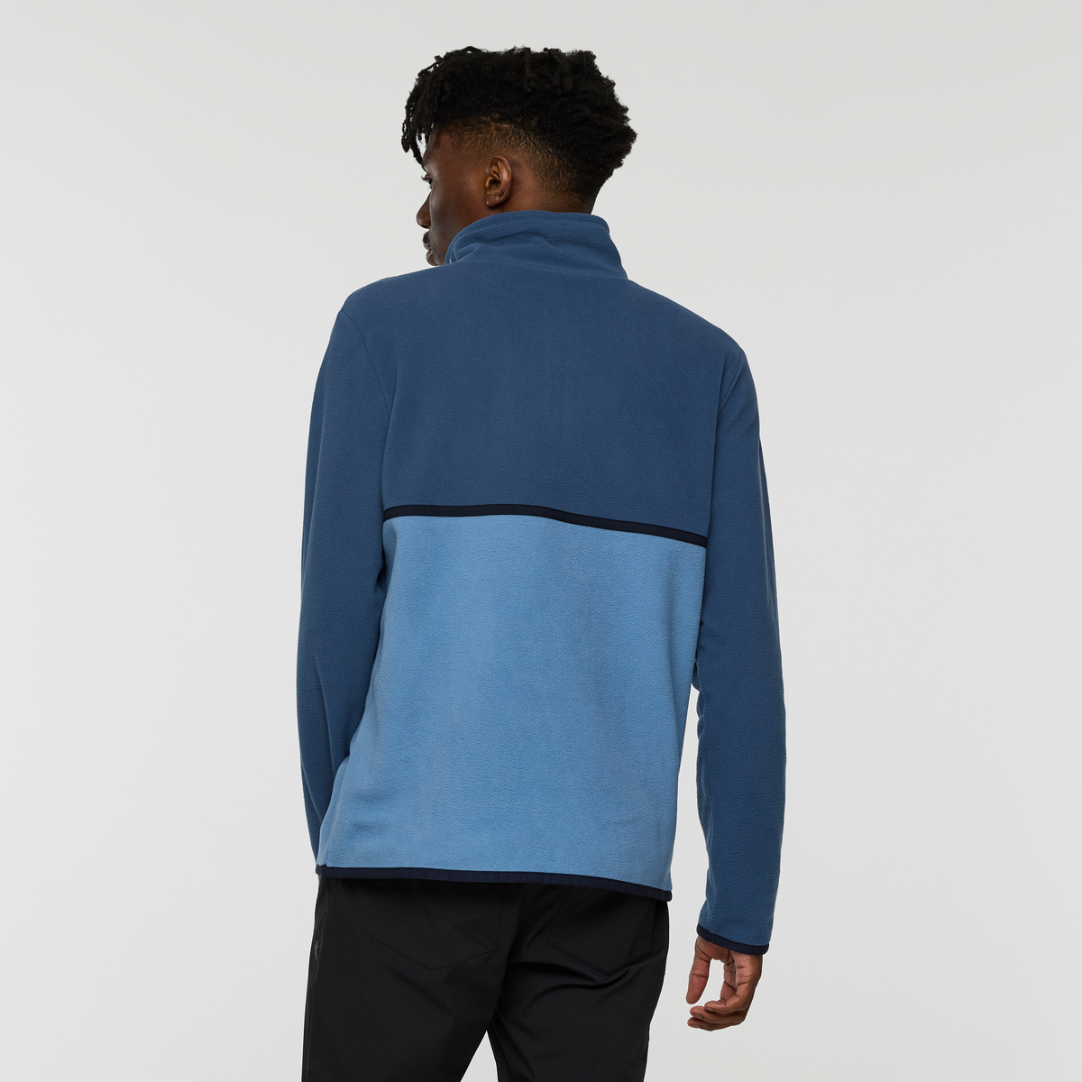 Amado Fleece Pullover - Men's, Deep Sea/Fjord, Model Nicolas