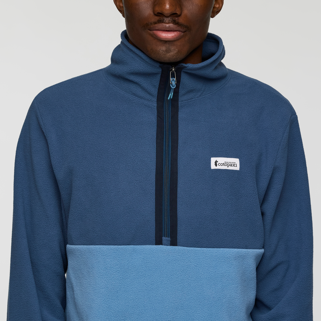 Amado Fleece Pullover - Men's, Deep Sea/Fjord, Model Nicolas