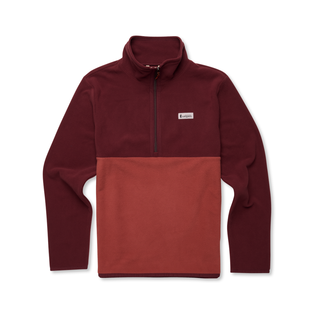 Amado Fleece Pullover - Men's, Mulberry/Nutmeg, Model Kai