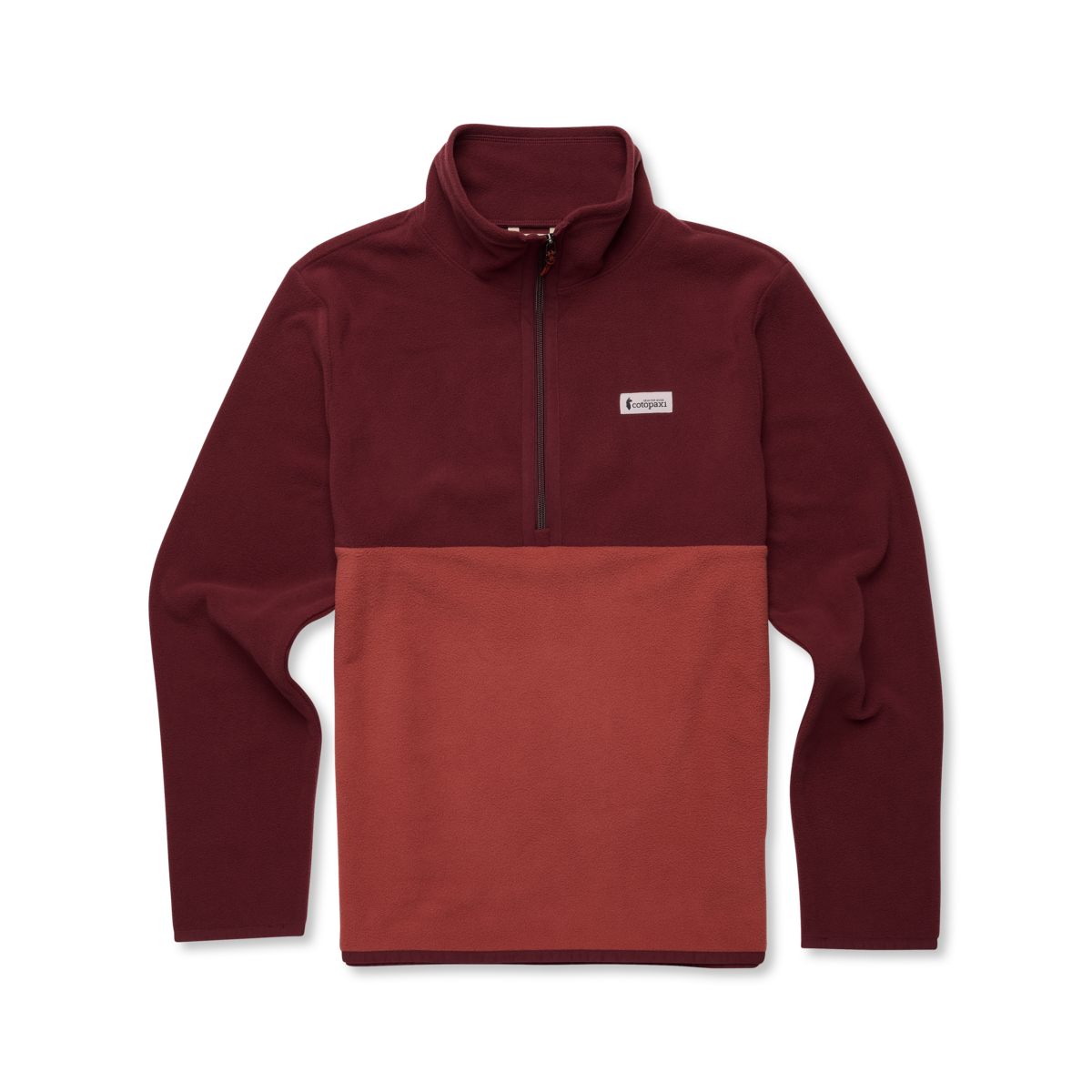 Amado Fleece Pullover - Men's, Mulberry/Nutmeg, Model Kai
