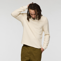 Atajo Long-Sleeve Waffle Henley - Men's, Cream, Model Kai