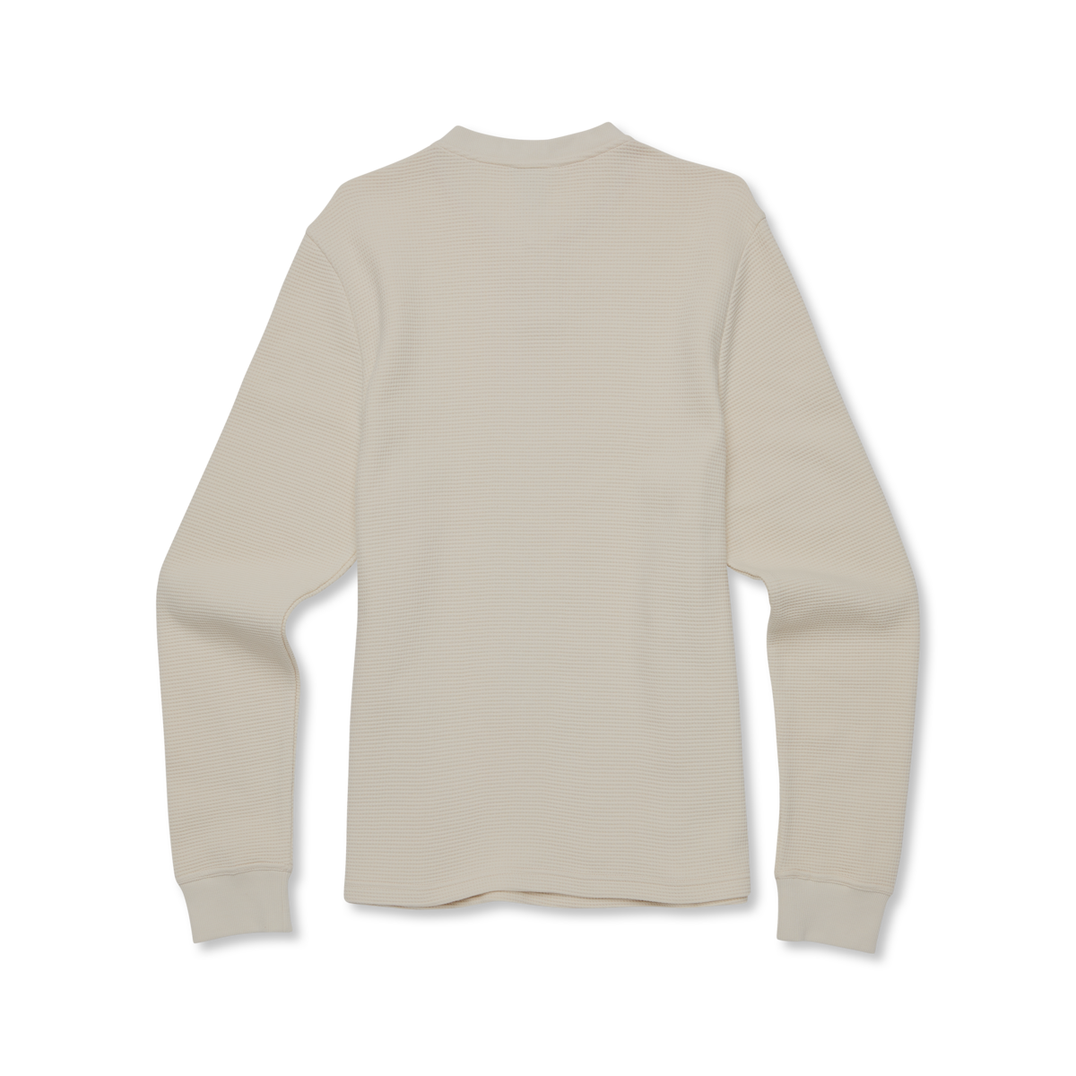 Atajo Long-Sleeve Waffle Henley - Men's, Cream, Model Kai