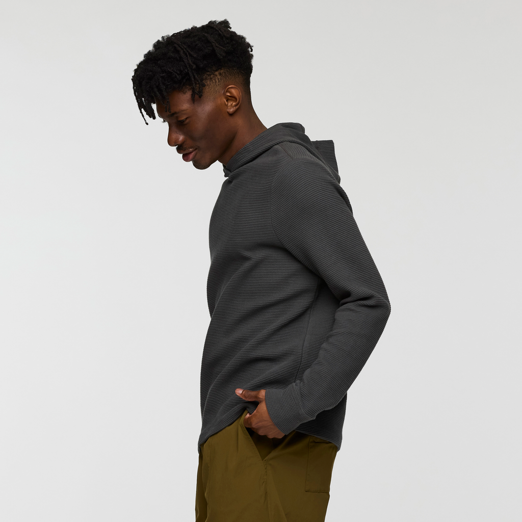 Atajo Long-Sleeve Waffle Hoodie - Men's, Charcoal, Model Nicolas