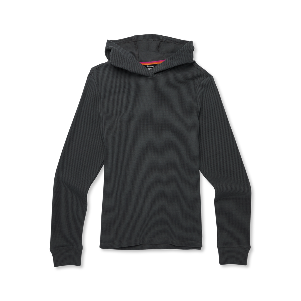 Atajo Long-Sleeve Waffle Hoodie - Men's, Charcoal, Model Nicolas, flatlay