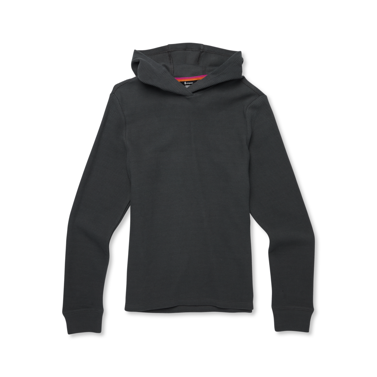Atajo Long-Sleeve Waffle Hoodie - Men's, Charcoal, Model Nicolas, flatlay
