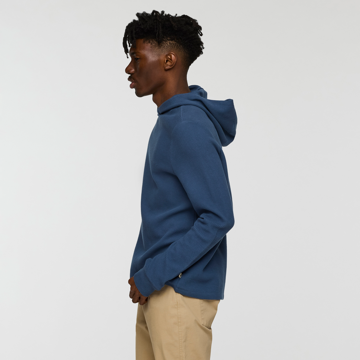Atajo Long-Sleeve Waffle Hoodie - Men's, Deep Sea, Model Nicolas