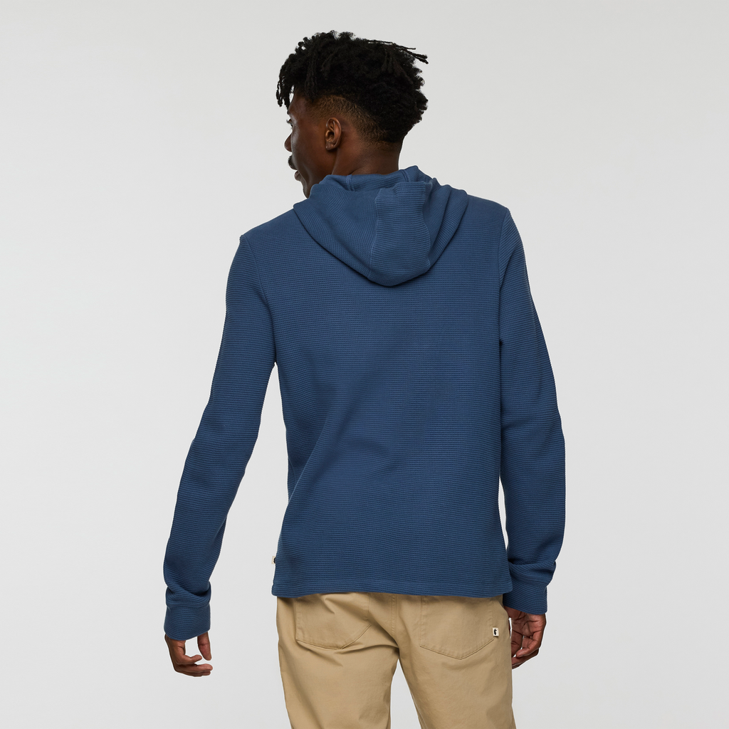 Atajo Long-Sleeve Waffle Hoodie - Men's, Deep Sea, Model Nicolas