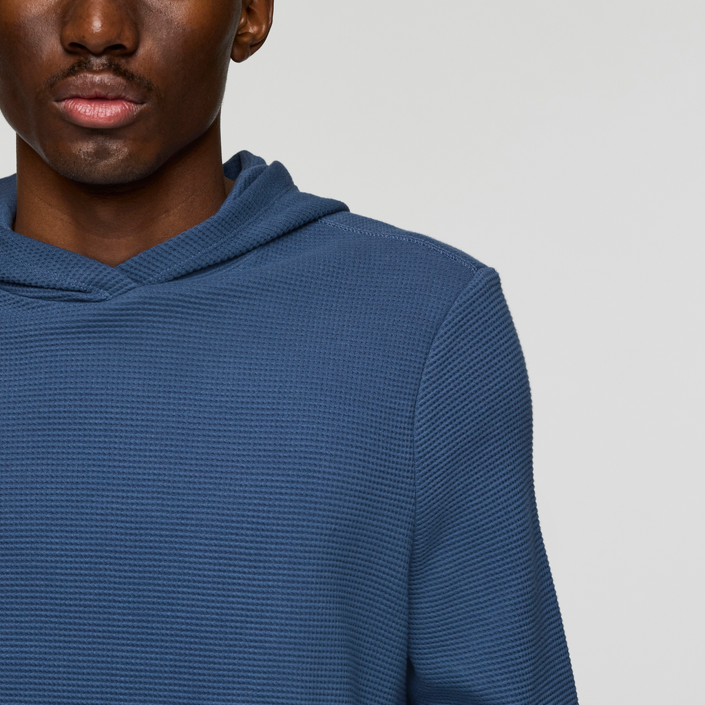 Atajo Long-Sleeve Waffle Hoodie - Men's, Deep Sea, Model Nicolas
