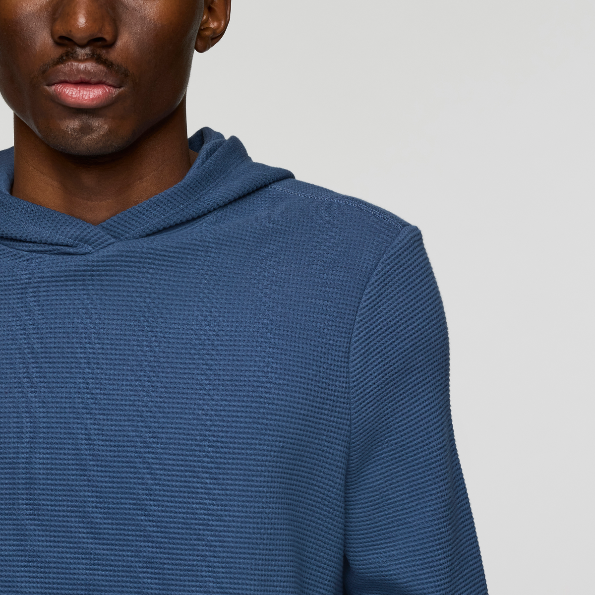 Atajo Long-Sleeve Waffle Hoodie - Men's, Deep Sea, Model Nicolas