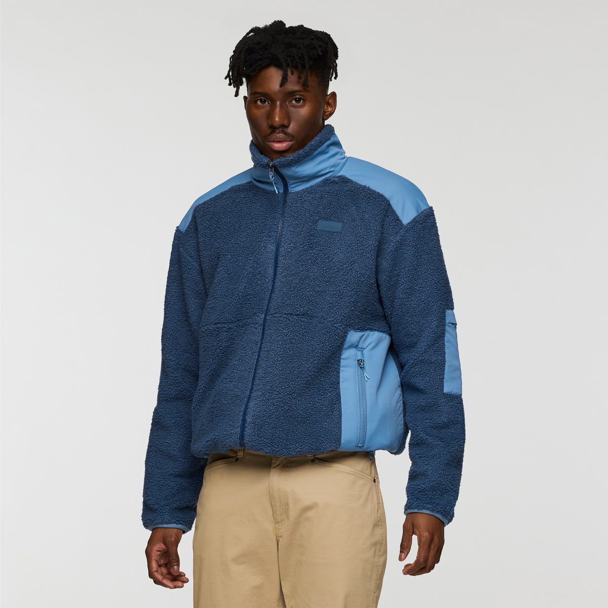 Bacano Fleece Jacket - Men's, Deep Sea/Fjord, Model Nicolas